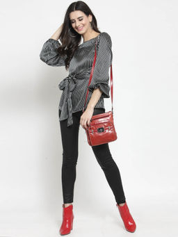 Sera - Black Stripes Top