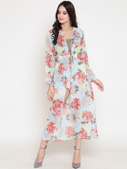 Sera - Blue Printed Shrug