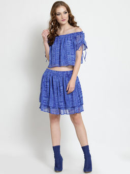 Sera - Blue Geometric Co-Ord (Set of 2)