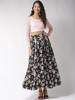 Sera - Black Solid Skirt (Set of 2)
