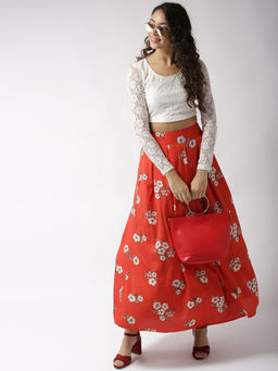 Sera - Red Solid Skirt (Set of 2)