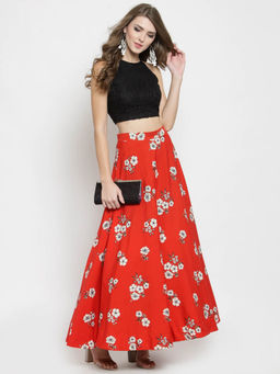 Sera - Red Geometric Skirt (Set of 2)