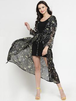 Sera - Black Printed Shrug