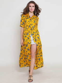 Sera - Mustard Floral Top