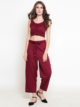 Sera - Maroon Solid Top