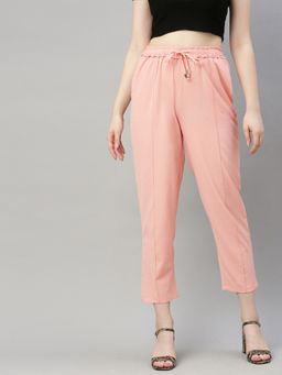 Sera - Pink Solid Trouser