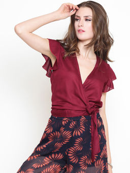 Sera - Maroon Solid Top