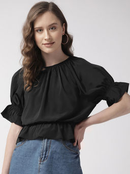 Sera - Black Solid Top