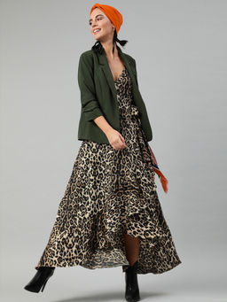 Sera - Womens Animal Print Maxi Dress