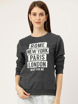 Sera - Grey Printed Sweatshirt