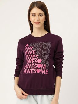 Sera - Purple Printed Sweatshirt