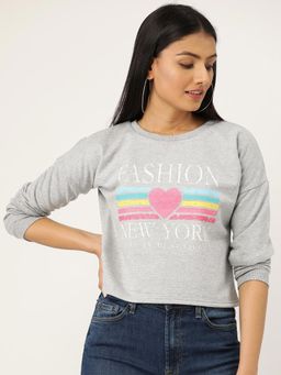 Sera - Grey Printed Sweatshirt
