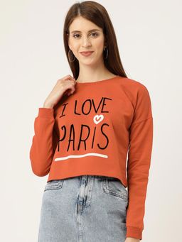 Sera - Maroon Printed Sweatshirt