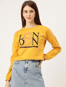 Sera - Yellow Printed Sweatshirt