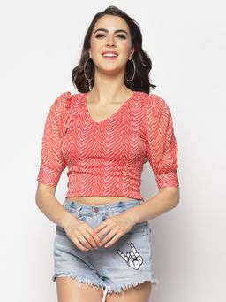 Sera - Red Stripes Crop Top