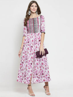 Sera - White Floral Maxi Dress