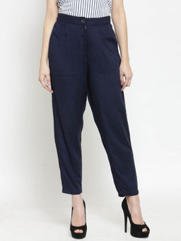 Sera - Blue Solid Palazzos