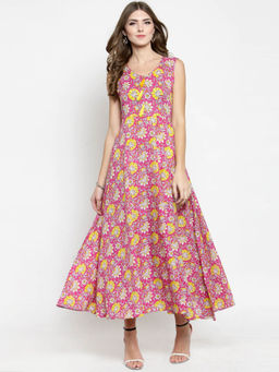 Sera - Pink Floral Maxi Dress