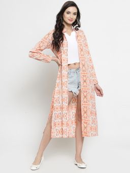 Sera - Orange Printed Shrug