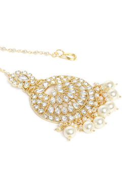 Laida - Gold Plated Kundan Studded Chand Style Maangtikka