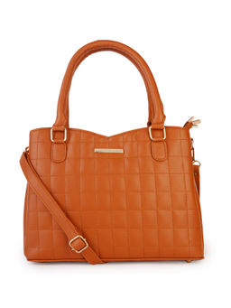 Lapis O Lupo - Women Quilt Handbag (LLHB0094TN Tan)