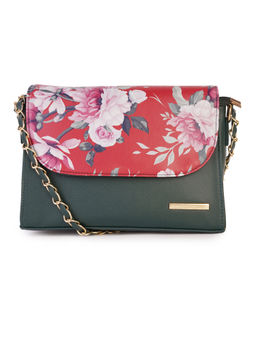 Lapis O Lupo - Women Flower Sling Bag (LLSL0076GR Green)