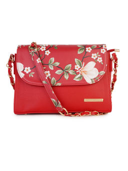 Lapis O Lupo - Women Flower Sling Bag (LLSL0076RD Red)