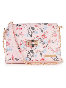 Lapis O Lupo - Women Flower Sling Bag (LLSL0077PK Pink)