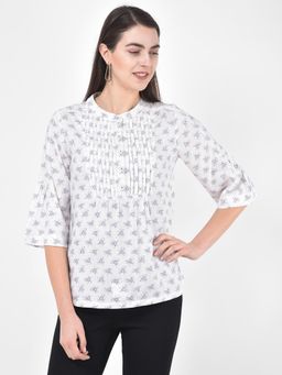 Latin Quarters - Blue Printed Top