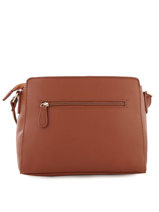 Buy Lavie Brown Solid Sling Bag Online