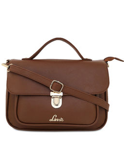 Lavie - Brown Polyurethane Normandy Flap Satchel