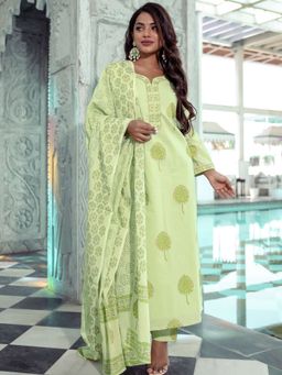 Lavanya The Label - Handblock Printed Kurta (Set of 2)