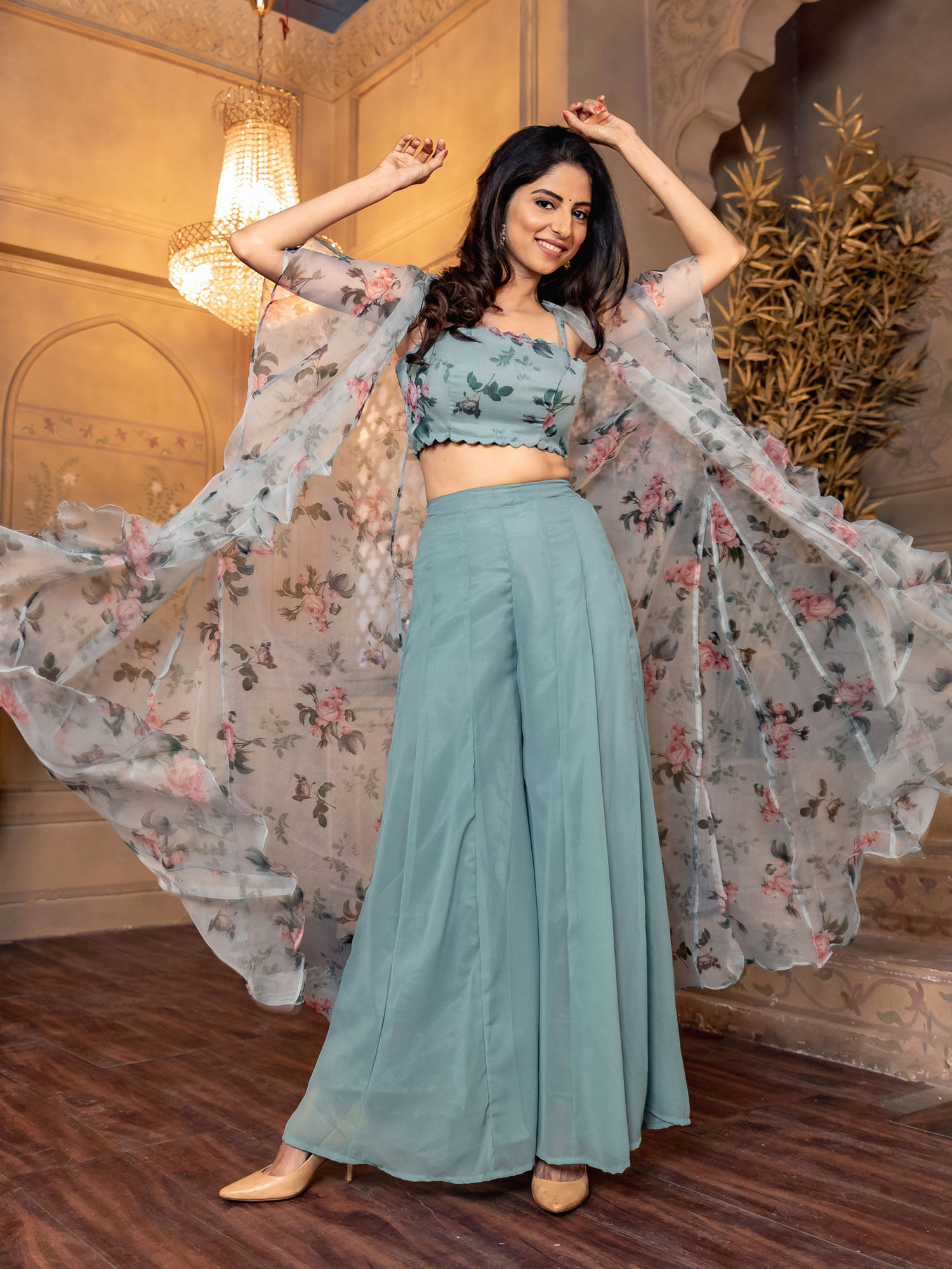 Buy Lavanya The Label Blue Floral Top 
