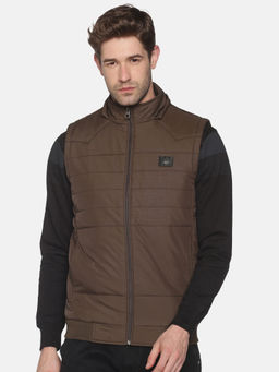 SHOWOFF - Men's Casual Brown Solid Jacket