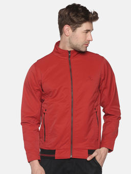 SHOWOFF - Men's Casual Maroon Solid Jacket