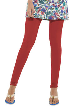 Go Colors - Soft Cotton Stretch Churidar For Women | Breathable, Mid Rise, Full Length, Rust