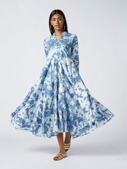 Okhai - Naiad Tie Dye Embroidered Cotton Dress