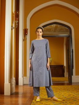 Okhai - Powder Blue Embroidered Dress