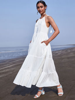 Okhai - 'Ice Crystal' Mirror Work Pure Cotton Dress