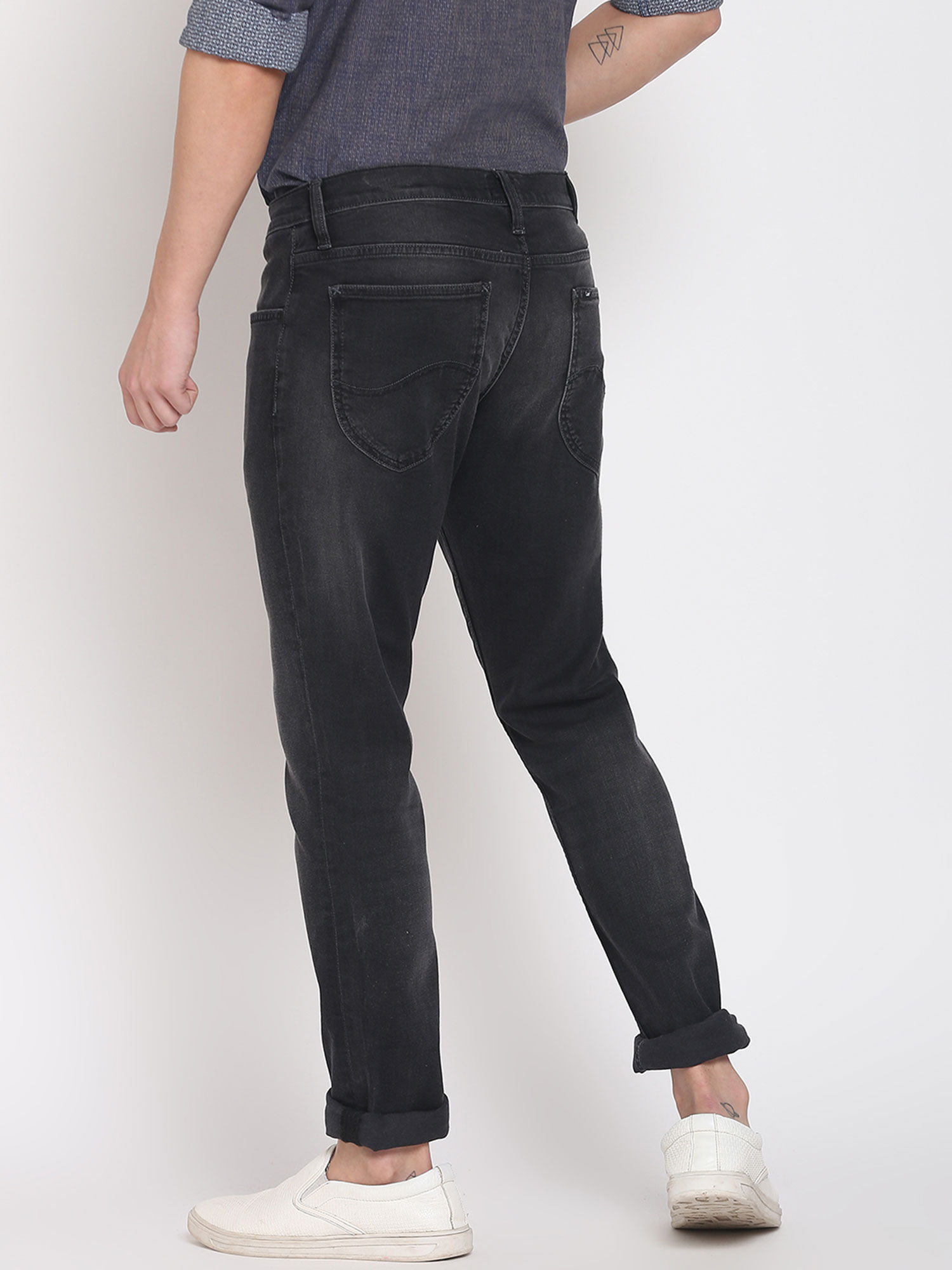 Lee Black Solid Skinny Fit Jeans (36 