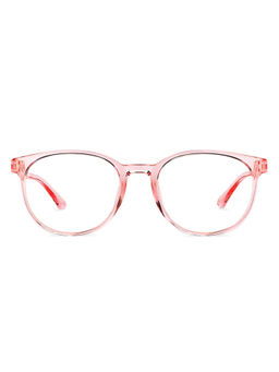 Lenskart Blu - Zero Power Bluecut & Antiglare Computer Eyeglasses Pink Full Rim Round MediumLB E14061