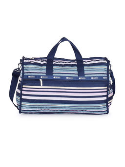 LeSportsac - BEACH STRIPE White & Blue Color Soft Medium Size Travel Bag - 7184.D828