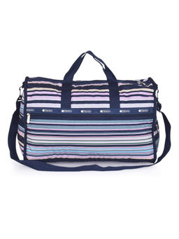 LeSportsac - BEACH STRIPE White & Blue Color Soft Medium Size Travel Bag - 7185.D828