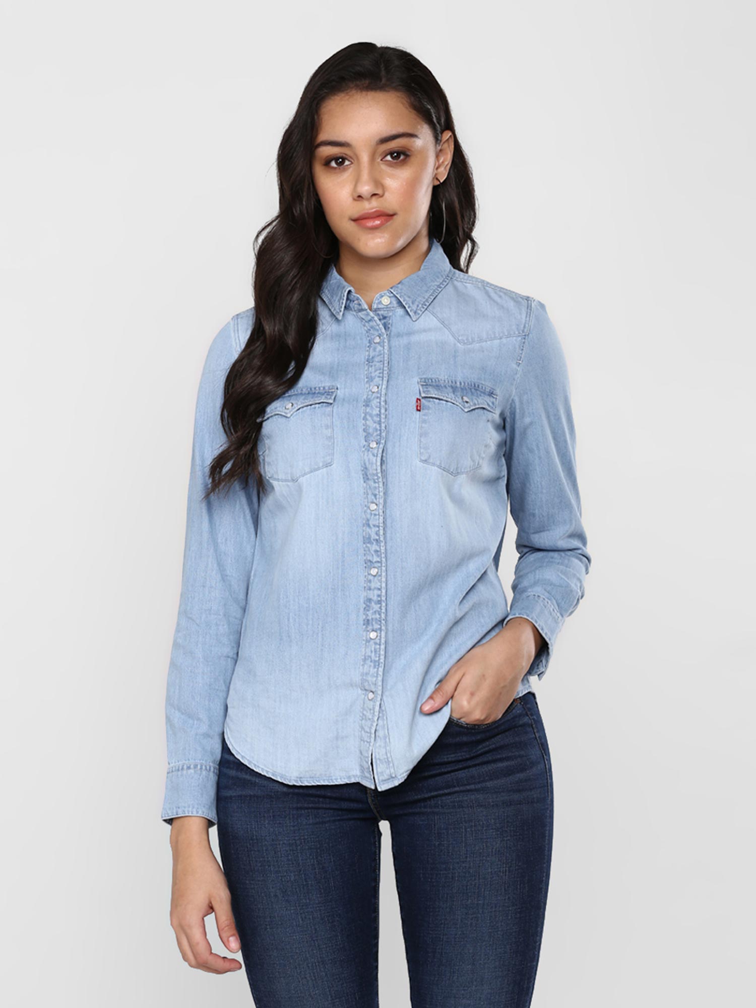Women Blue Regular Fit Casual Shirt 
