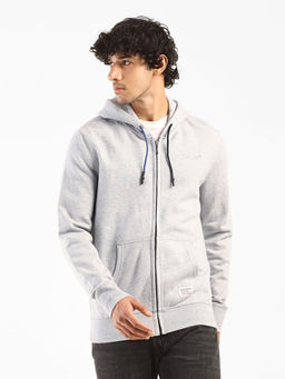 Levi's - Men Grey Hooded Sweatshirt