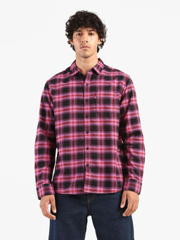 Levi's - Men Pink Black Slim Fit Casual Shirt
