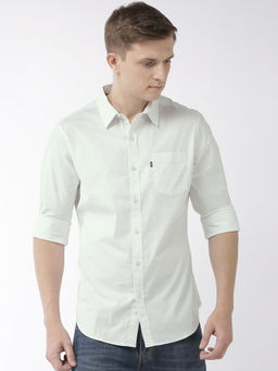 Levi's - Men White Grey Redloop Regular Fit Casual Shirt