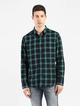Levi's - Men Blue Green Slim Fit Casual Shirt