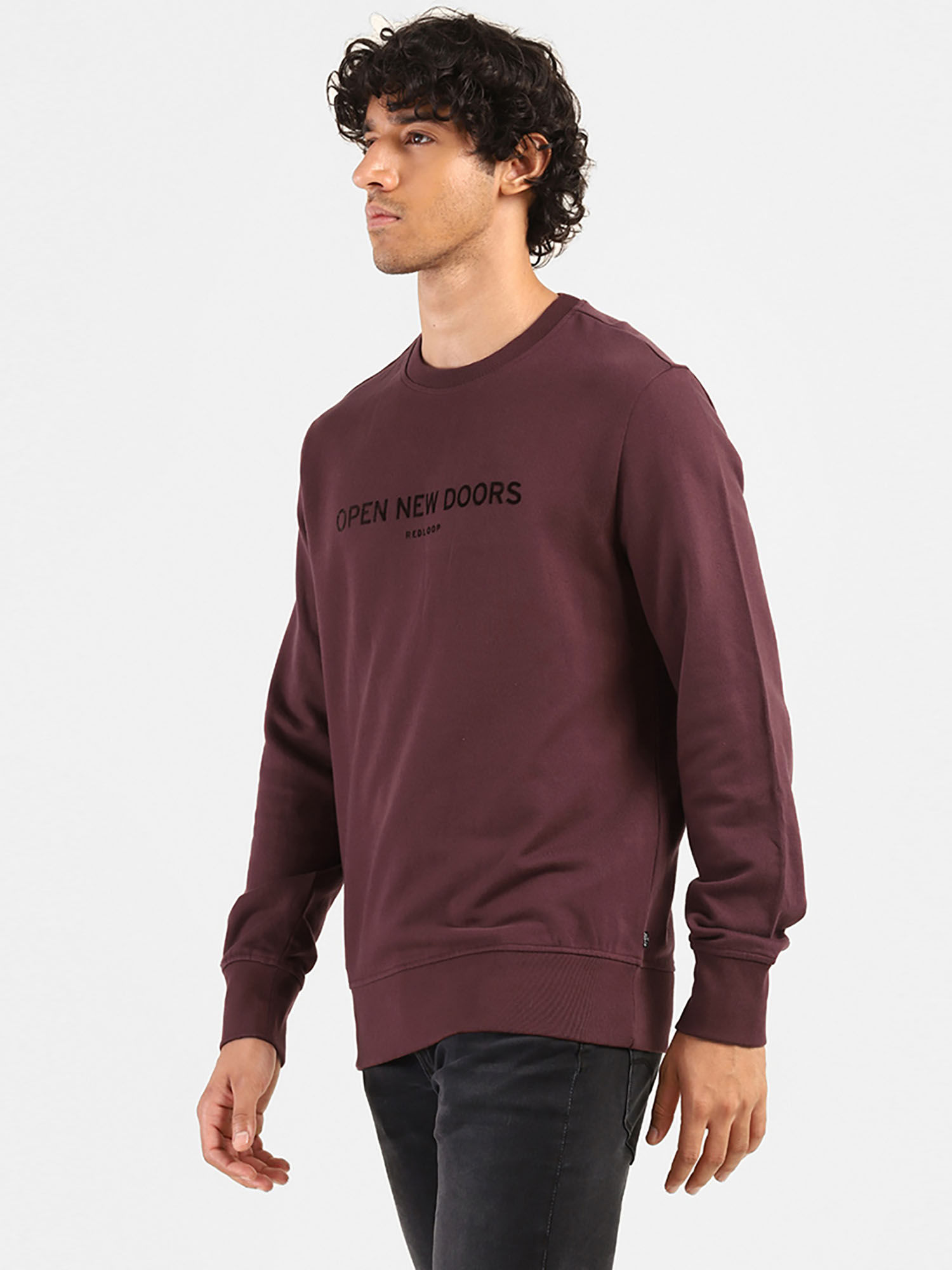 Purple Printed Sweatshirt (XL 
