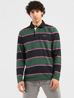 Levi's - Men Green Black Polo T-shirt